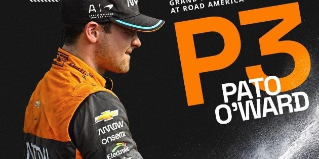  Pato O’ward llega tercero en el IndyCar